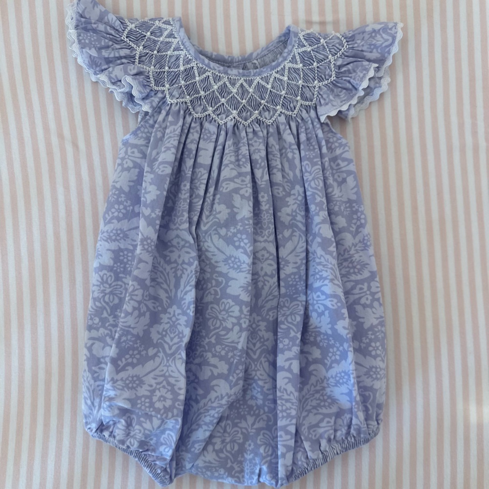 Mom & Me Purple Pearl Smocked Bubble